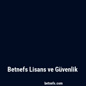 Betnefs Lisans ve Güvenlik
